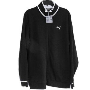 NWT Puma Jacket Men's Black Casual Full Zip Up Vintage Sport Track Jacket Style